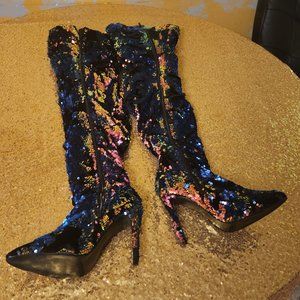 Sequin Boots